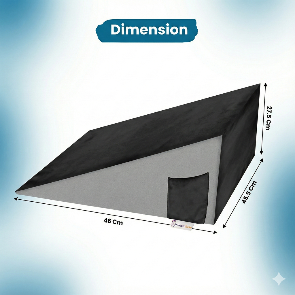 Wedge Pregnancy Pillow - Compact Belly & Back Support