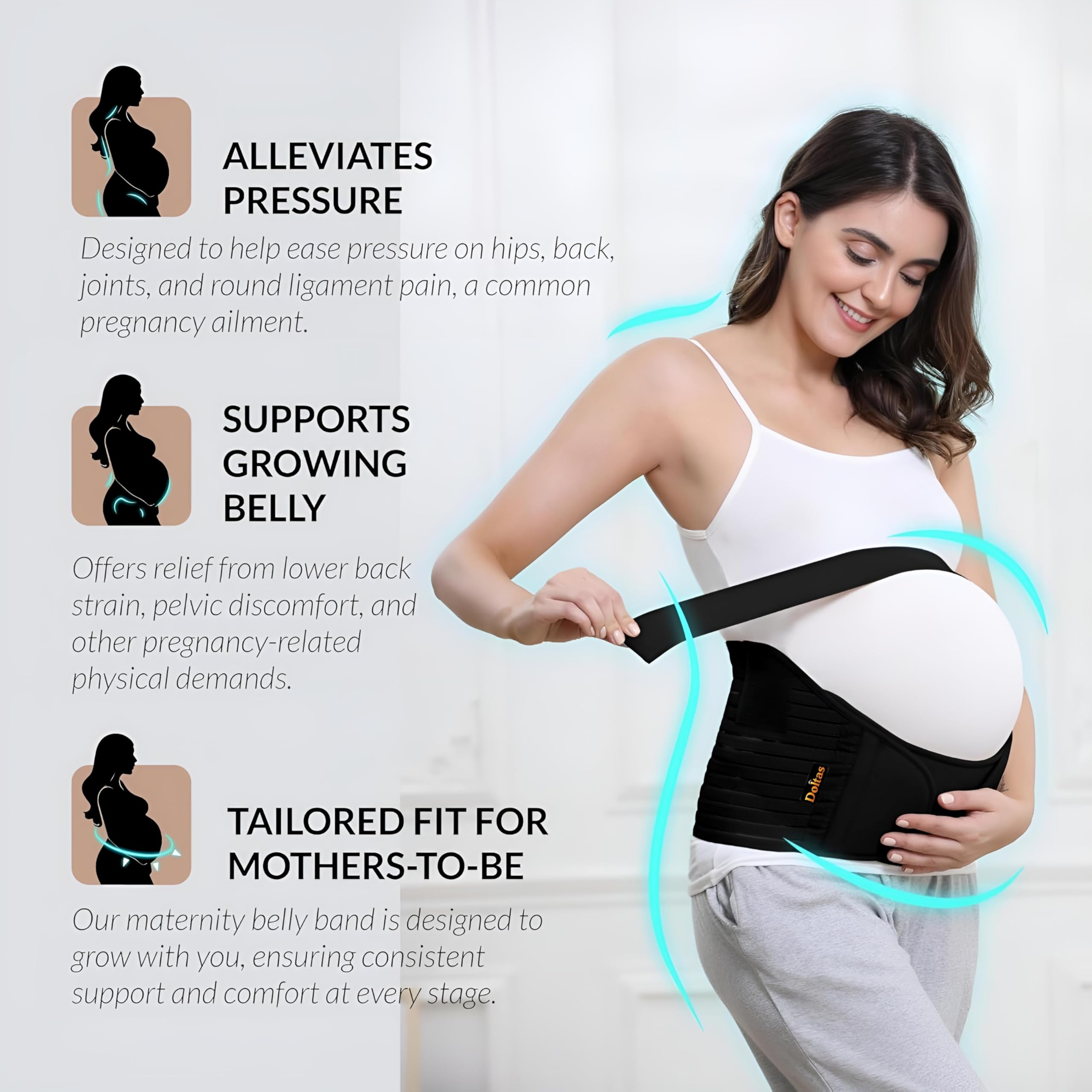 Maternity Support Belt - Pregnancy Belly & Back Support Band