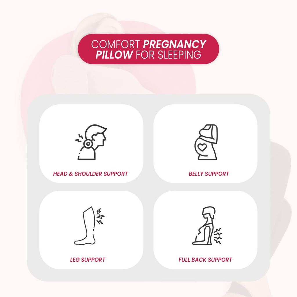 C-Shaped Pregnancy Pillow - Full Body Maternity Support Pillow