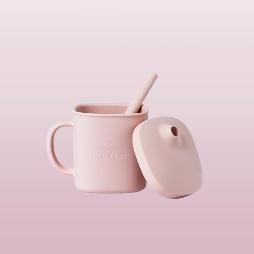 BPA Free Baby Feeding Sets Silicone 7Pcs, Baby Plates with Suction,Bowl,Divided Plate,Adjustable Bib,Soft Spoon&Fork and a Silicone Toothbrush for Babies and Toddlers