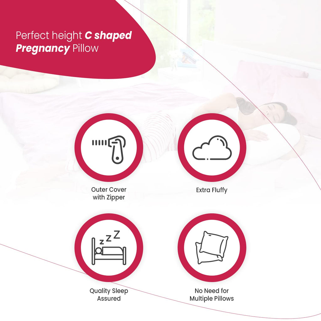 C-Shaped Pregnancy Pillow - Full Body Maternity Support Pillow