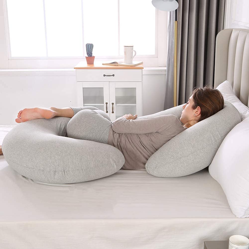 C-Shaped Pregnancy Pillow - Full Body Maternity Support Pillow
